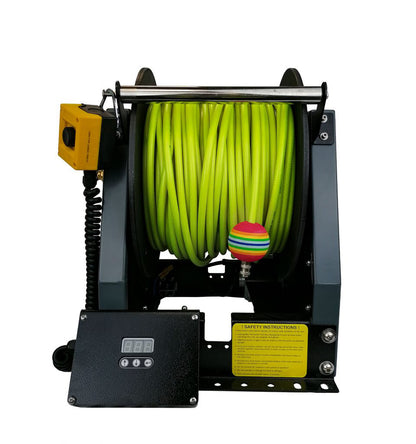 Tambur electric Powerdrive™ cu 100 m de furtun Streamline® HIVIZ de 6 mm