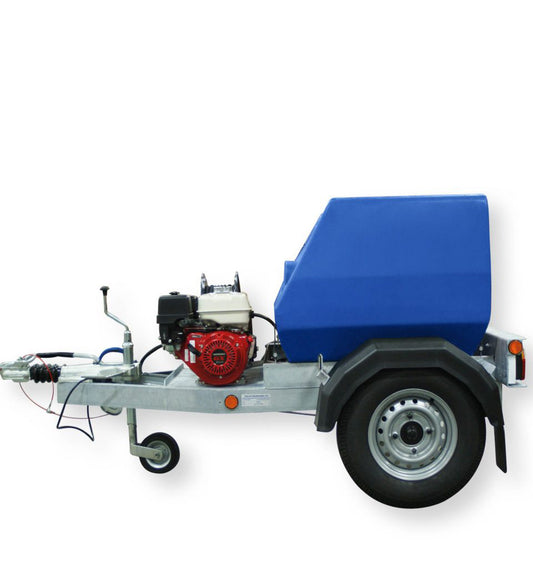 Remorcă Denver cu rezervor de 800 litri si aparat cu presiune Honda GX390 16Lpm, 276Bar